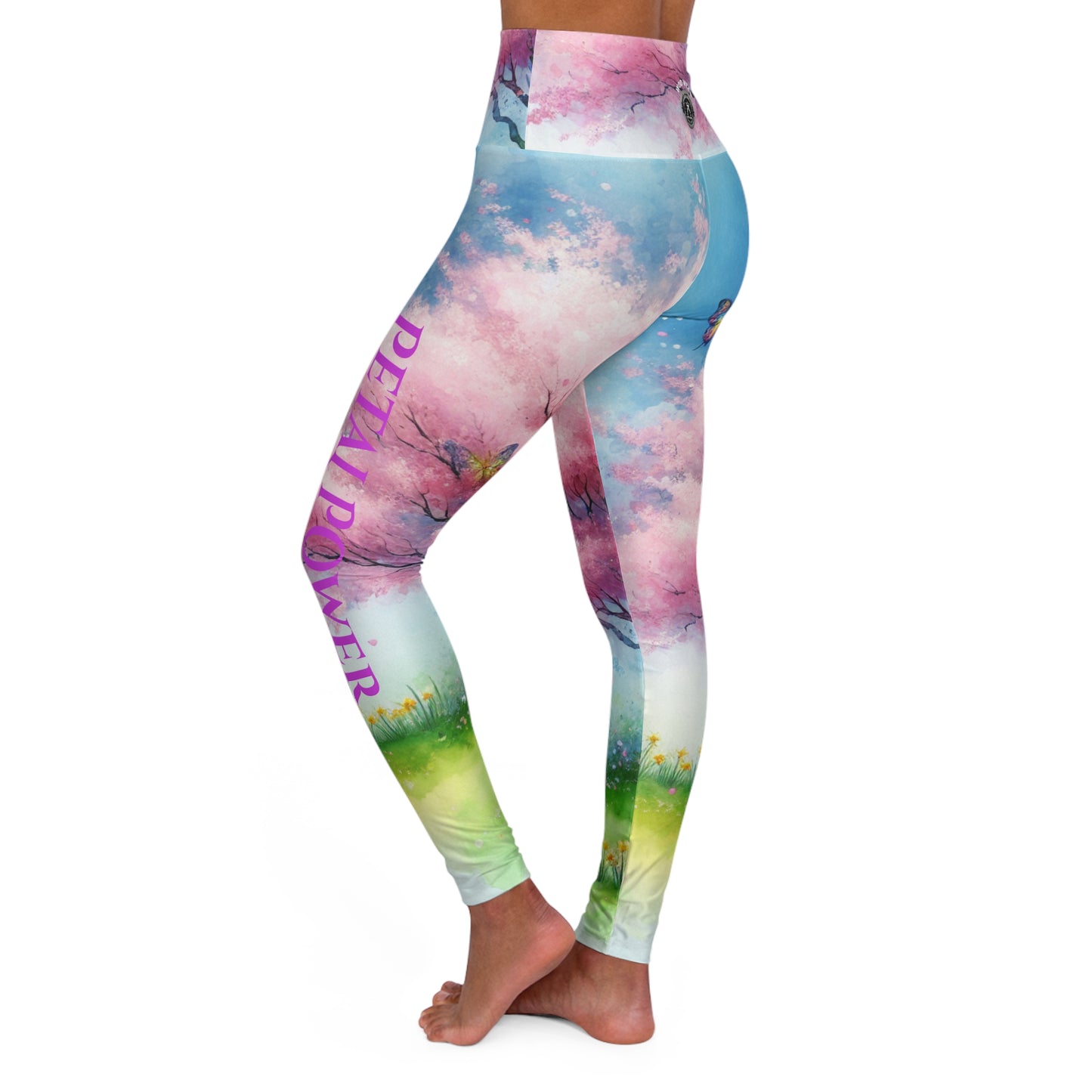 'Petal Power' High Waisted Athletic Leggings