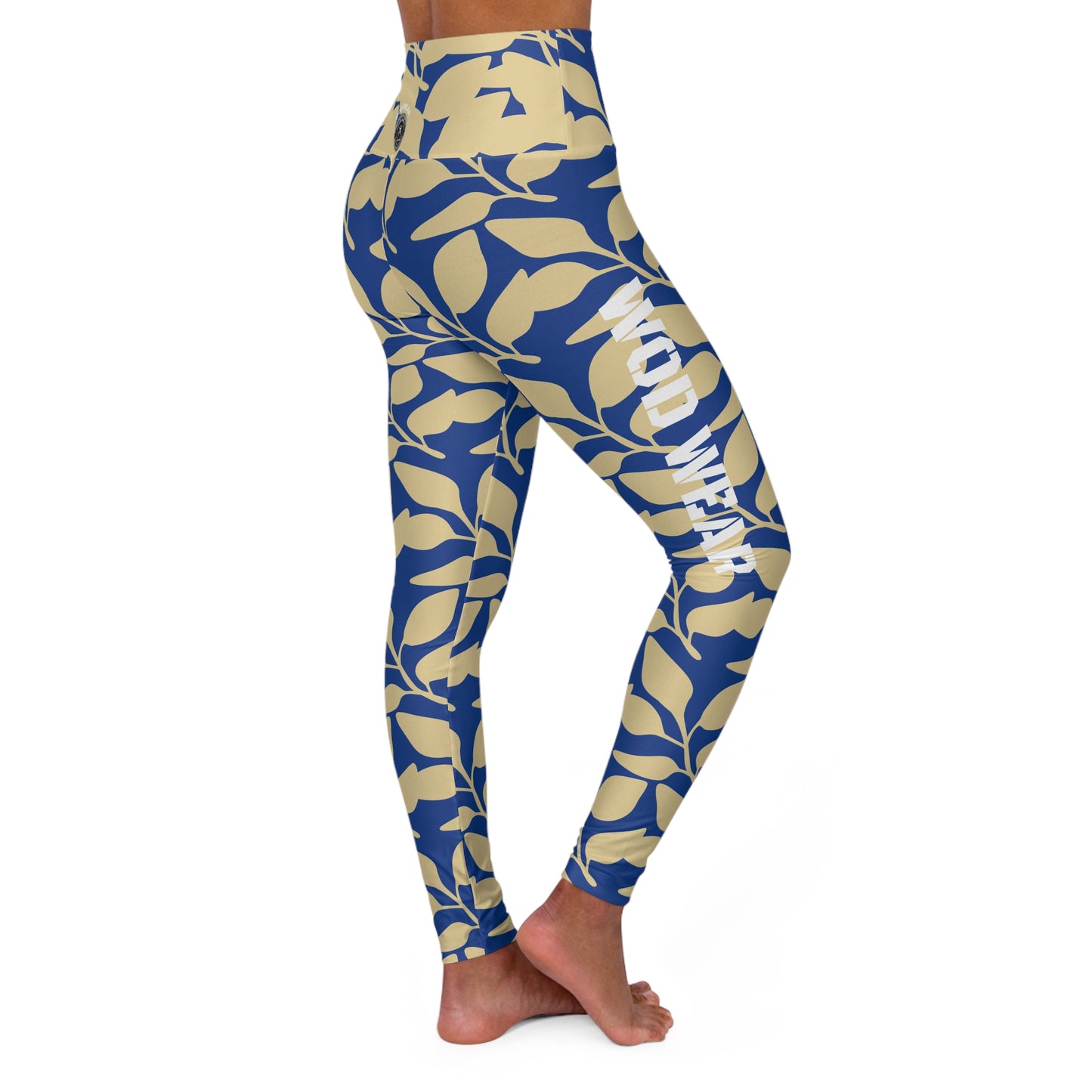 'Blue and Gold' WOD WEAR High Waisted Athletic Leggings