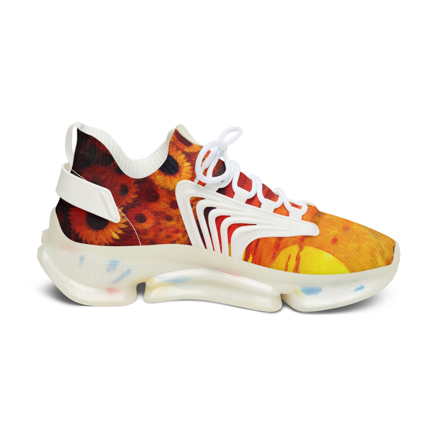 'Sunflower Sunset' Women's Mesh Sneakers