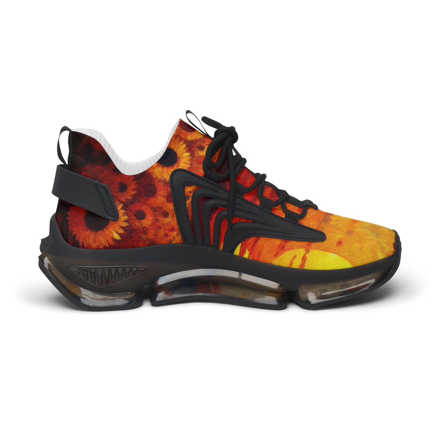 'Sunflower Sunset' Women's Mesh Sneakers