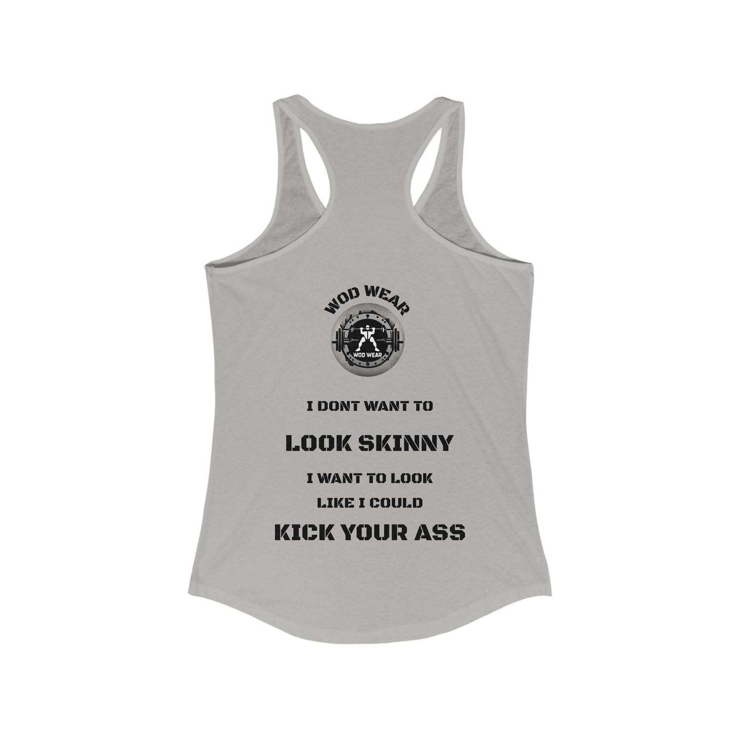 'Woman Up/Kick Ass' Women's Ideal Racerback Tank