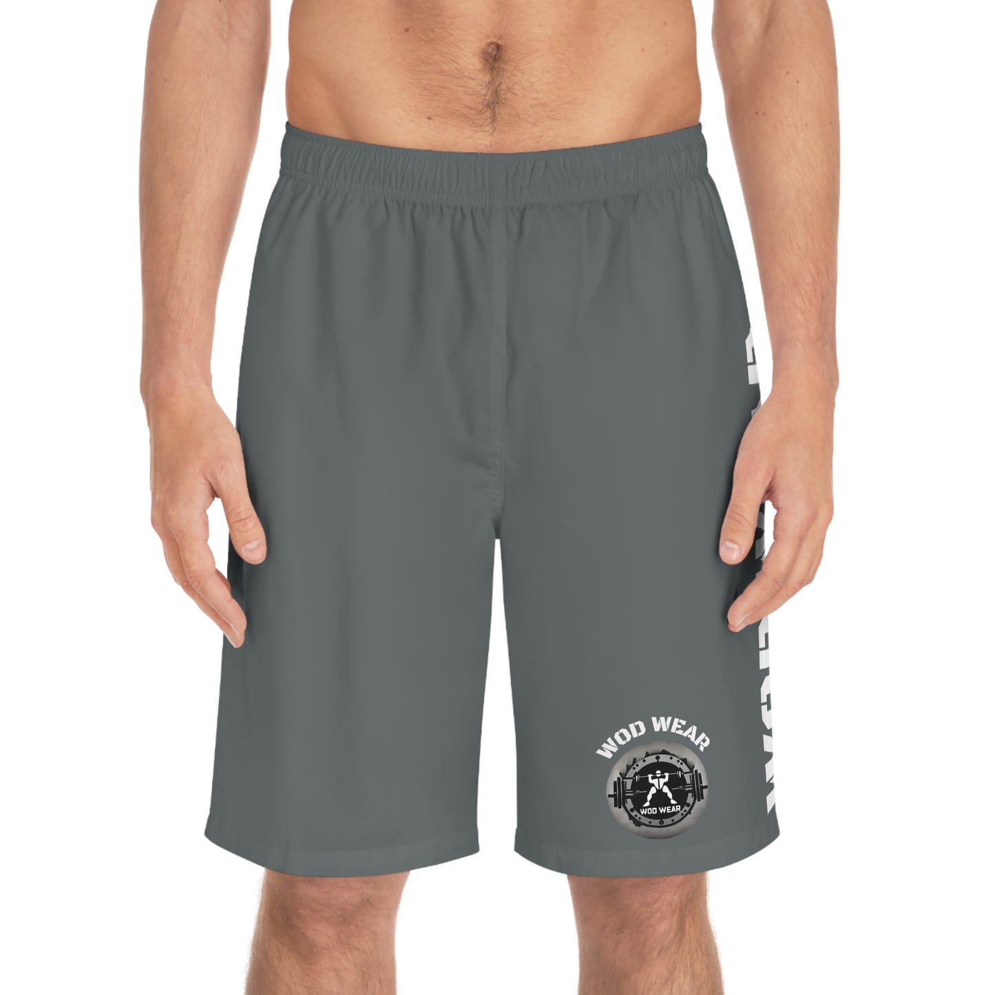 Men's Dark Grey 'WOD WEAR' Board Shorts