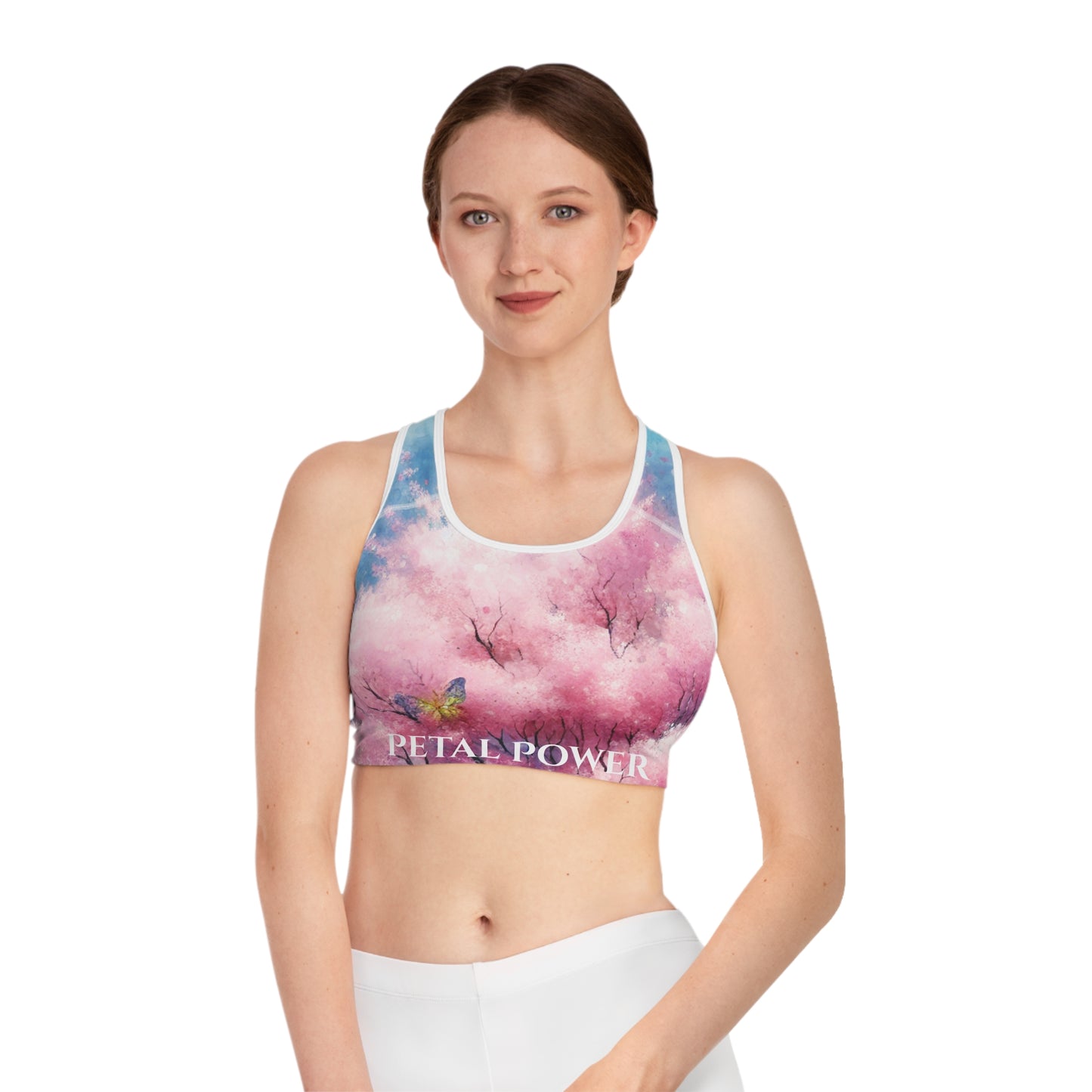 Petal Power Sports Bra - Vibrant Floral Athletic Wear for Active Women