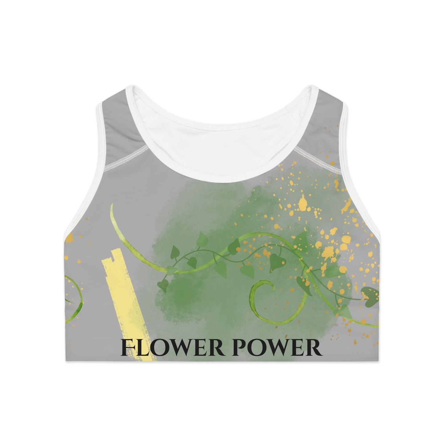 'Daffodil Days' Sports Bra - Vibrant Floral Athletic Wear for Active Women
