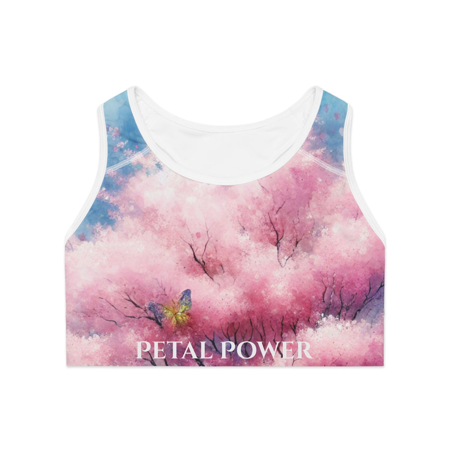 Petal Power Sports Bra - Vibrant Floral Athletic Wear for Active Women