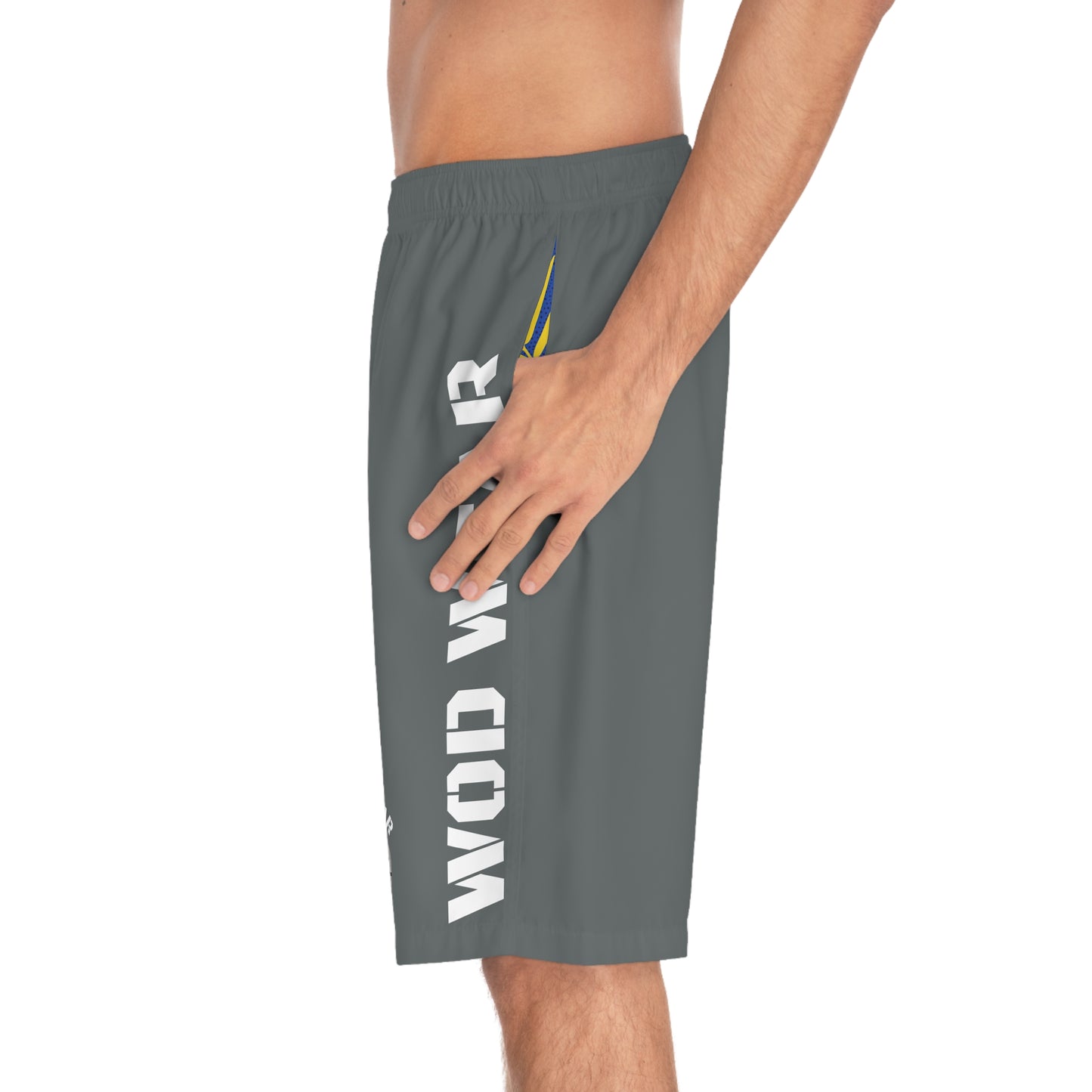 Men's Dark Grey 'WOD WEAR' Board Shorts