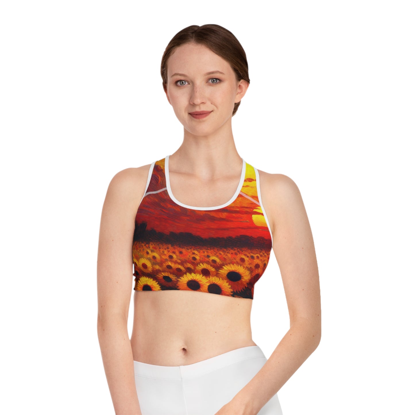 'Sunflower Sunset' Sports Bra