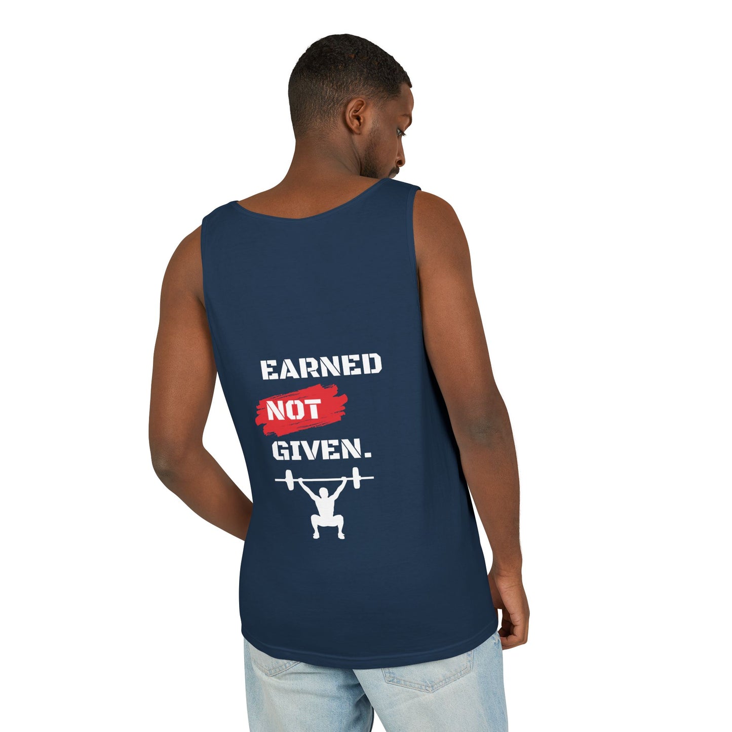Men's 'Earned Not Given' Garment-Dyed Tank Top