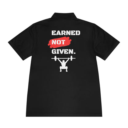Men's 'WOD WEAR/Earned Not Given' Sport Polo Shirt