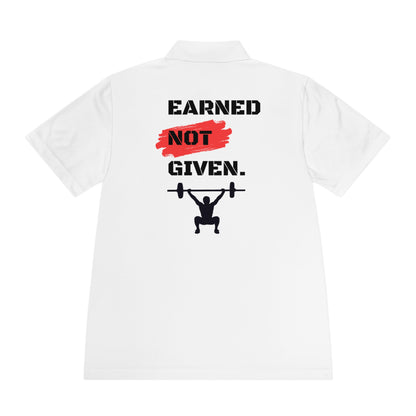 Men's 'WOD WEAR/Earned Not Given' Sport Polo Shirt