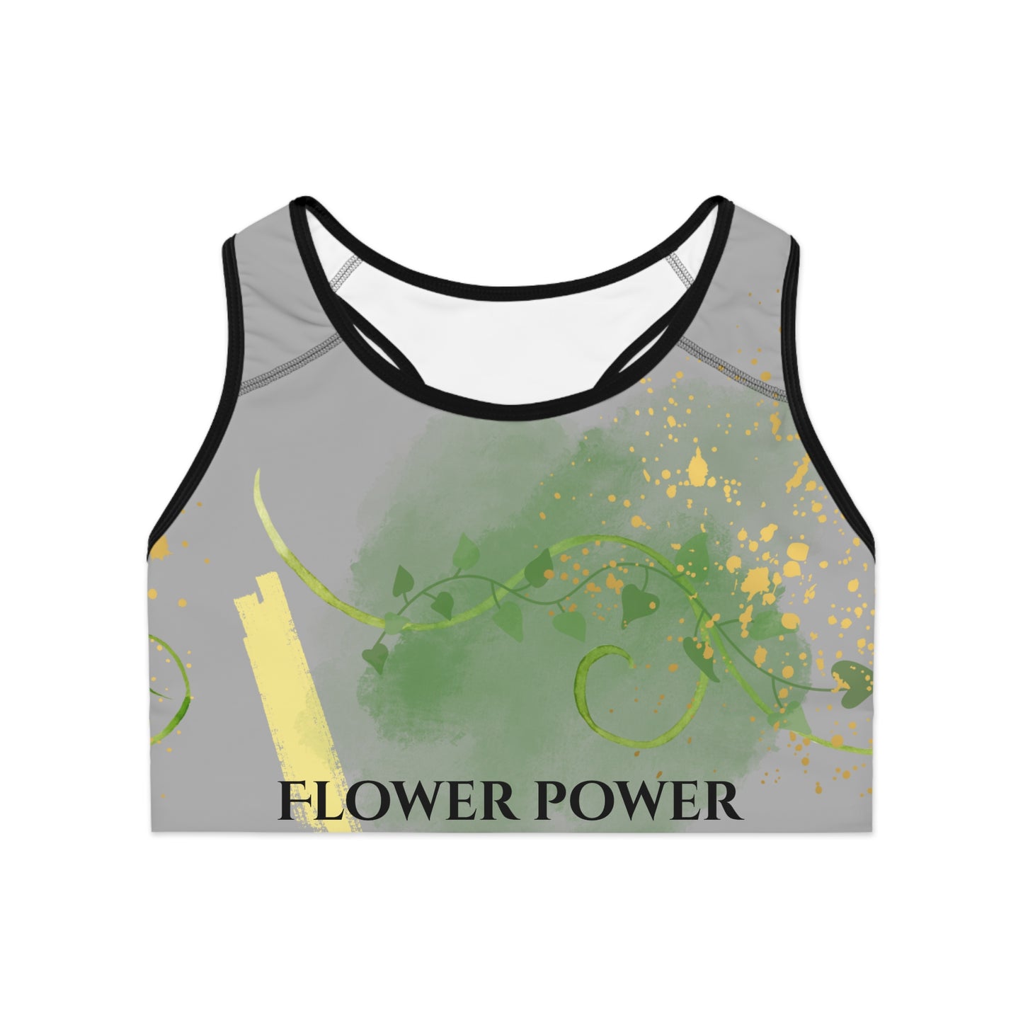 'Daffodil Days' Sports Bra - Vibrant Floral Athletic Wear for Active Women