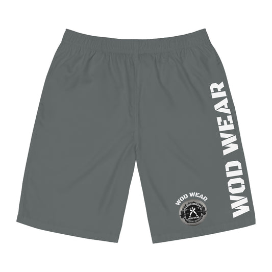 Men's Dark Grey 'WOD WEAR' Board Shorts